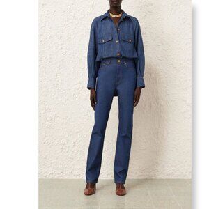 Zimmermann Slim High Rise Straight Leg Denim Jeans Size 25 NWT